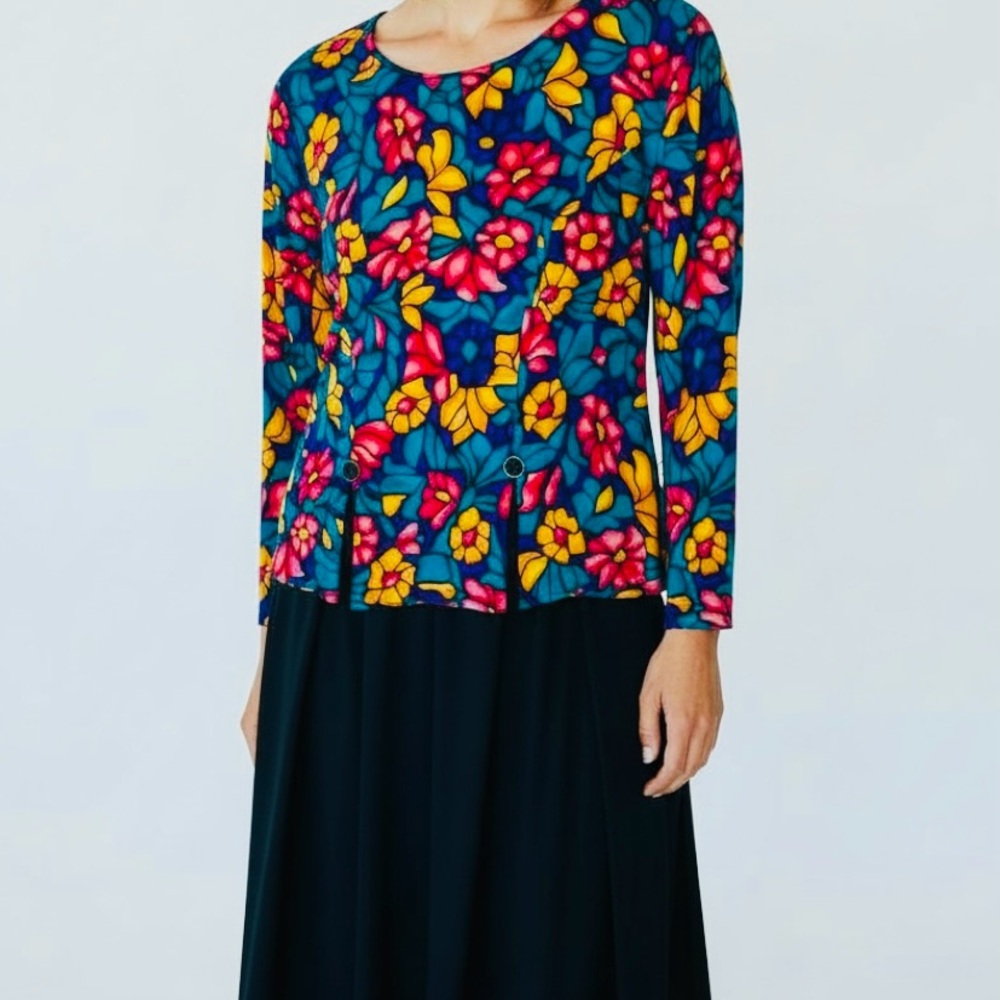 VTG 90’s Dress Plus sz 14 Soft Padded Shoulders Summer Luncheon Liz Claiborne